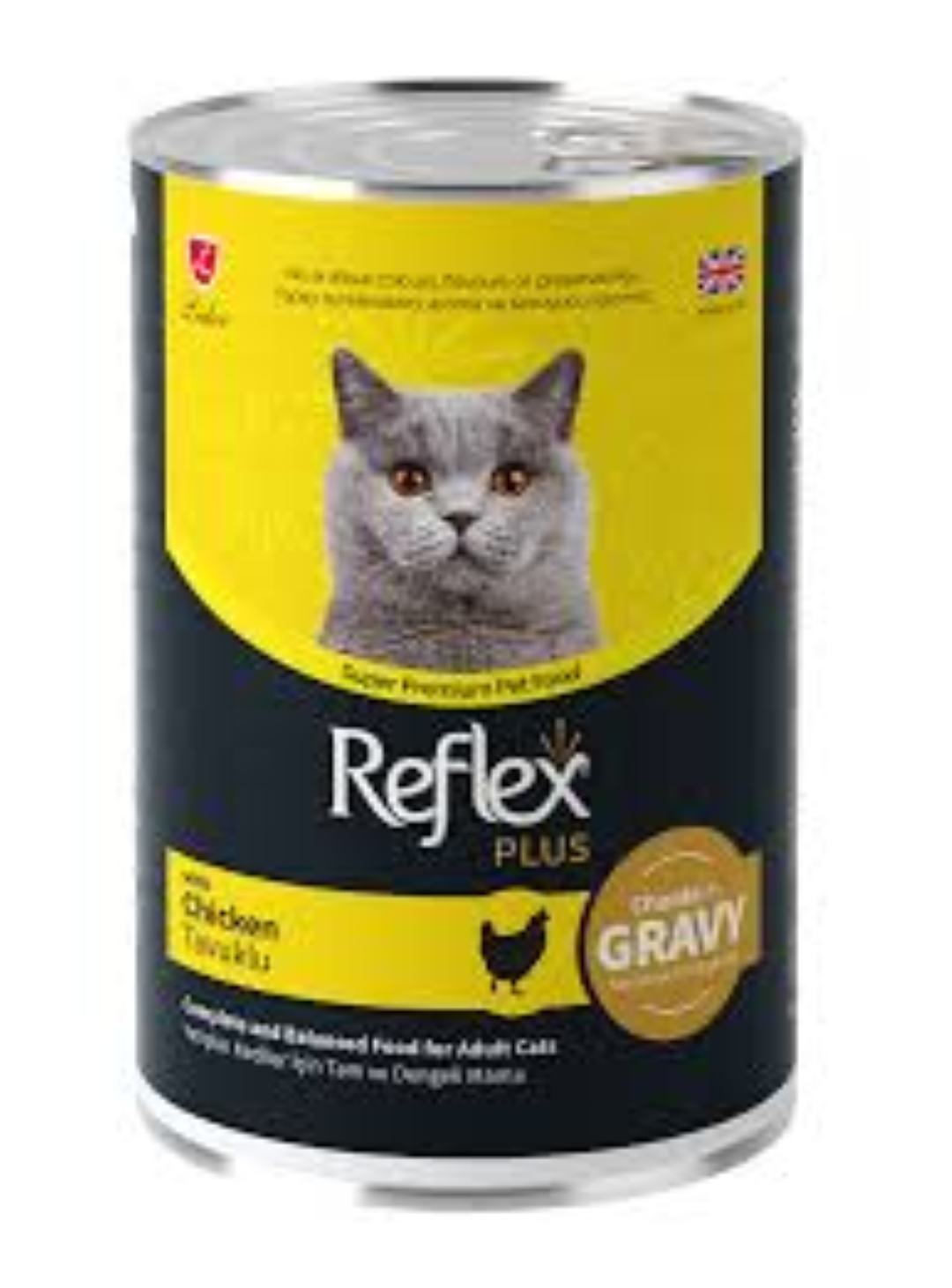 REFLEX PLUS CAN CAT FOOD CHICKEN IN GRAVY 400G